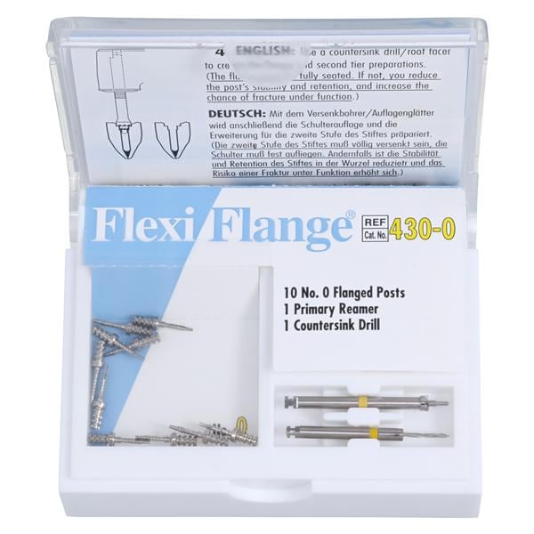 Flexi-Flange Posts Stainless Steel Refill Size Green Parallel Sided 10/Pk