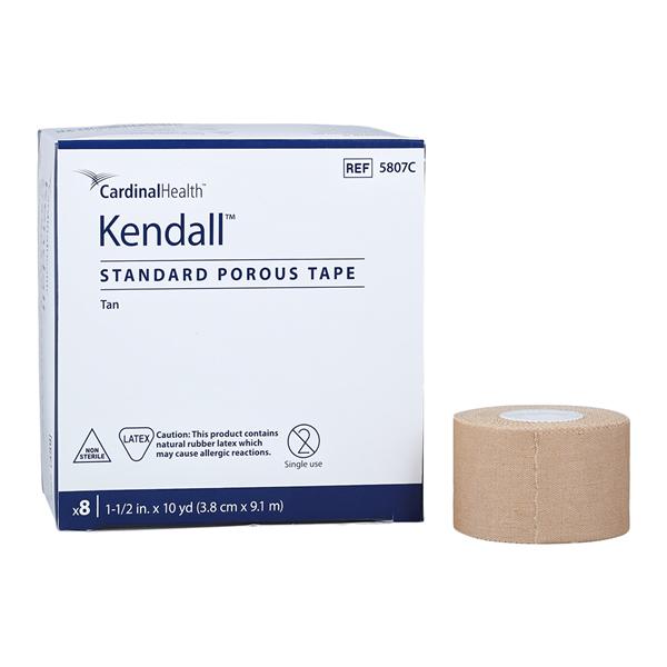 Kendall Medical Tape Cloth 1.5"x10yd Tan Non-Sterile 8/Bx