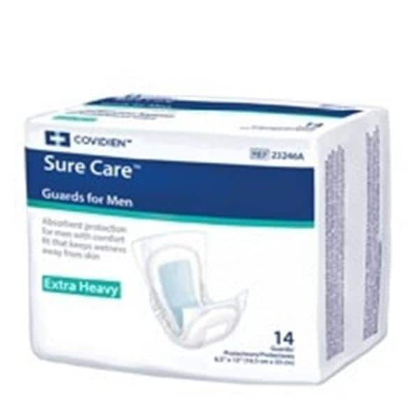 Sure Care Incontinence Guard Male 6.5x13" Extra White Odor Reduction 84/Ca