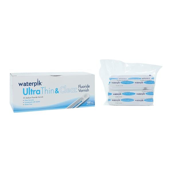 Waterpik Fluoride 5% Sod-Flrd Dspnsr Bx 5% Sodium Fluoride .4mL Vrty Clr 100/Pk