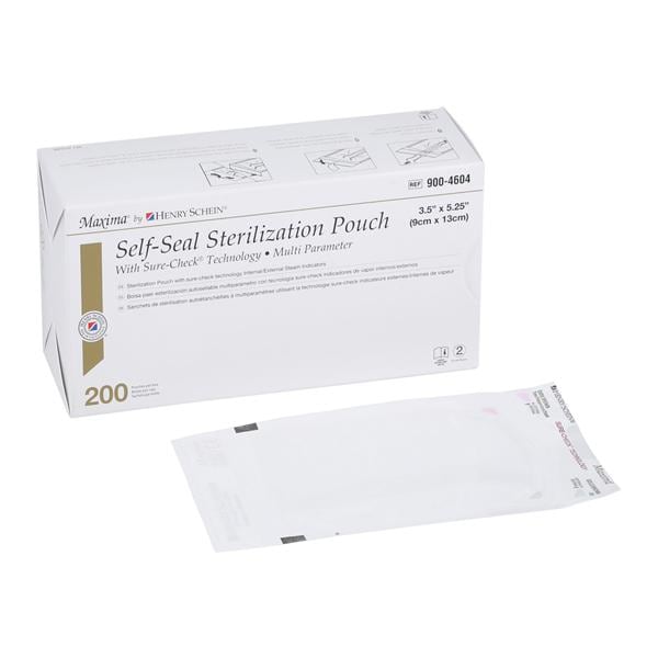 Maxima Sterilization Pouch Self Seal 3.5 in x 5.25 in 200/Bx