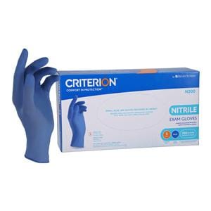 Criterion N200 Nitrile Exam Gloves Small Blue Non-Sterile 200/Bx