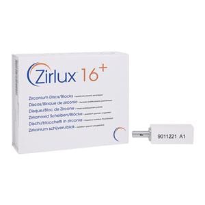 Zirlux 16+ Zirconia Block A1 65x25x22mm 4/PK