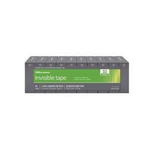 Office Depot Brand Invisible Tape 3/4 in x 1296 in 10/Pack 10/Pk