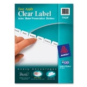 Index Maker Clear Label Dividers 12-Tab 5 Sets/Pack 5/Pk