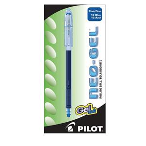 Neo-Gel Rollerball Pen Fine Point 0.7 mm Blue 12/Pack 12/Pk