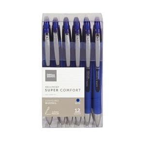 Retractable Ballpoint Pen Medium Point 1.0 mm Blue 12/Pack 12/Pk