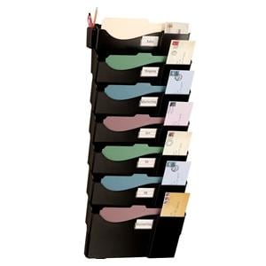 Office Depot Brand Wall 7 Pockets Letter Size/Legal Size Black Ea