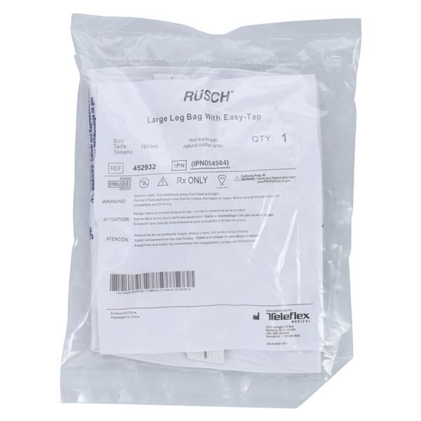 Easy Tap Urinary Leg Bag 1000mL Disposable Anti-Reflux Valve