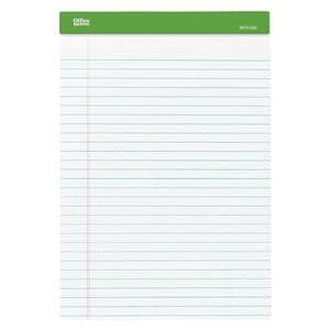 Perforated Writing Pad 8.5 in x 11.75 in 50 Sheets White 6/Pk