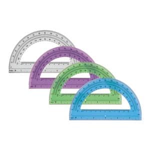 Office Depot Brand Semicircular 6" Protractor 180 degrees Clear Ea
