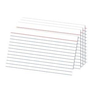 Index Cards Ruled 5 in x 8 in White 300/Pk