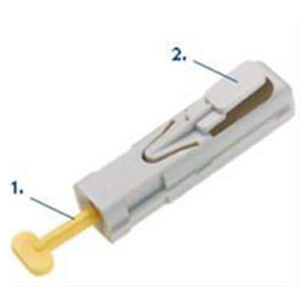 Unistik 2 Incision Device Lancet 28gx1.8mm Safety Purple Twst Cp Lo-Flo 200/Bx