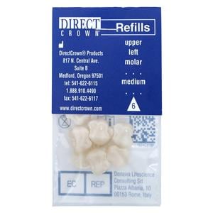DirectCrown Crowns Size AC6 Upper Left Molar Replacement Crowns 8/Bx