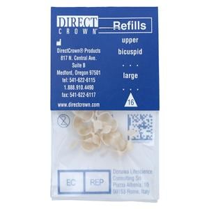 DirectCrown Crowns Size AC16 Upper Bicuspid Replacement Crowns 8/Bx