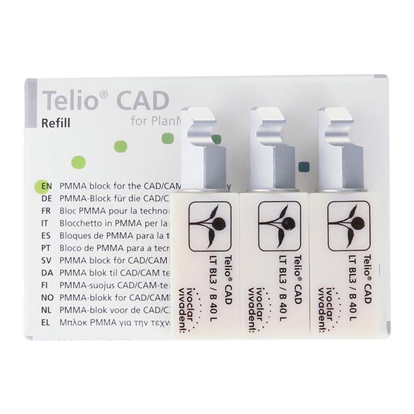 Telio CAD LT Milling Blocks Low Translucency B40L BL3 For PlanMill 3/Bx