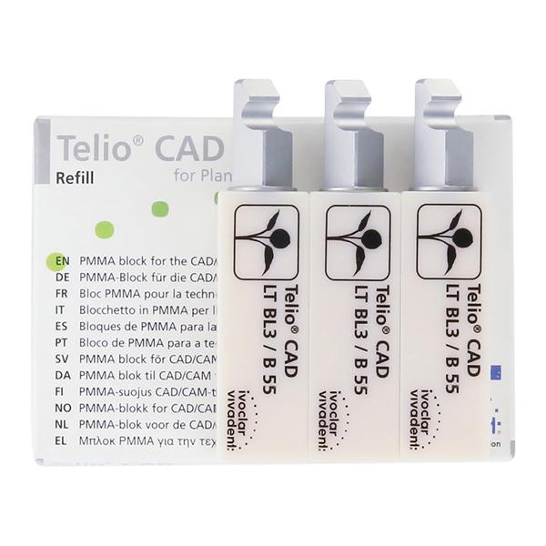 Telio CAD LT Milling Blocks Low Translucency B55 BL3 For PlanMill 3/Bx