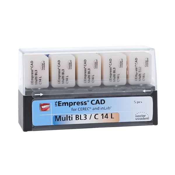 IPS Empress CAD Multi Milling Blocks Multi-Chromatic C14L BL3 For CEREC 5/Bx
