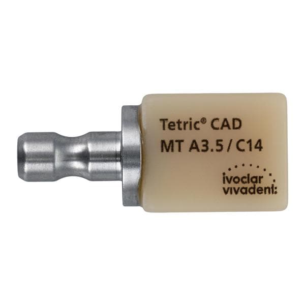 Tetric CAD MT Milling Blocks Medium Translucency C14 A3.5 For CEREC 5/Pk