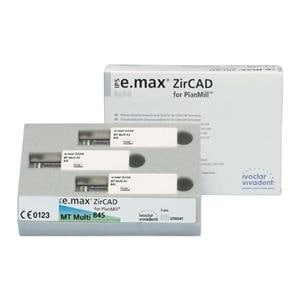 IPS e.max ZirCAD MT Multi Milling Blocks Mlt Trns B45 BL1 f/ PlanMill 3/Bx