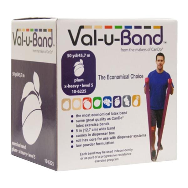 Val-u-Band Exercise Band 50ydx5" Plum Level 5/7