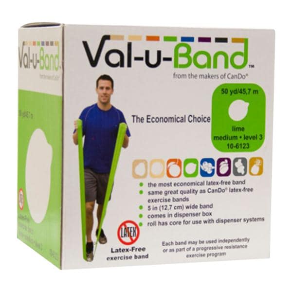 Val-u-Band Exercise Band 50ydx5" Lime Level 3