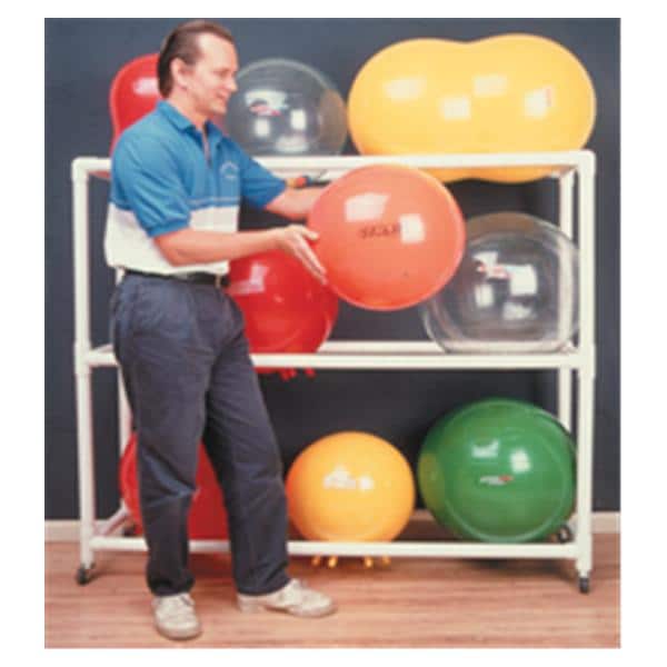 Ball Rack PVC 62x20x72" White