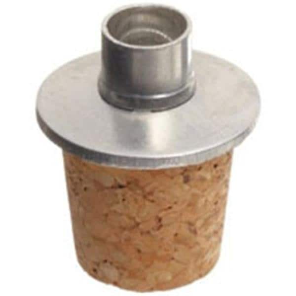 Wheaton Stopper Assembly For 100mL Alcohol Burner Cork/ Aluminum 10/Ca