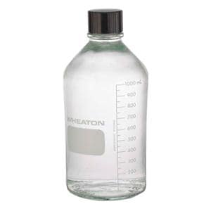 Wheaton Media Bottle Borosilicate Glass Clear 1000mL 24/Pk