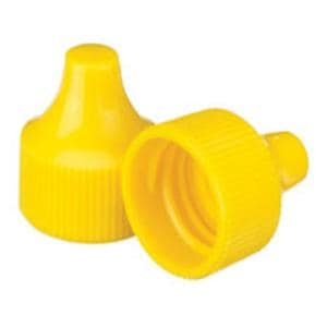 Wheaton Dropper Tip Cap Polypropylene Yellow 100/Ca