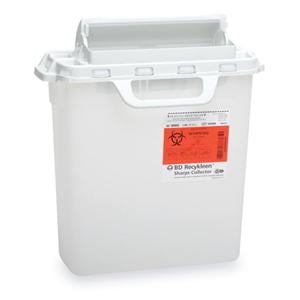 Recykleen Sharps Container 3gal Pearl 15-3/4x13-1/2x6" Perimeter Lock Plastic Ea, 10 EA/CA