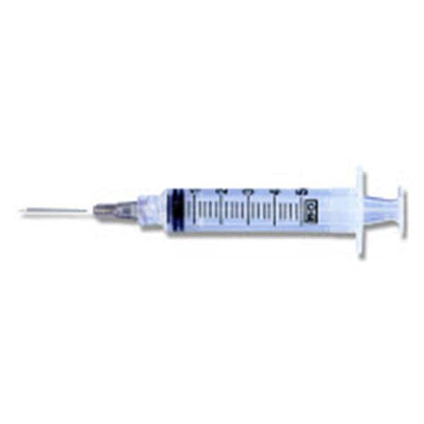 Hypodermic Syringe/Needle 21gx1-1/2" 5cc Green Conventional LDS 100/Bx