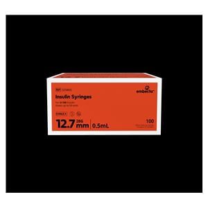 Micro-Fine IV Insulin Syringe/Needle 28gx1/2" 0.5cc Orange Cnvntnl LDS 100/Bx