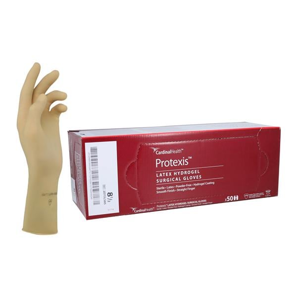Protexis Hydrogel Latex Surgical Gloves 8.5 Translucent Yellow 50/Bx