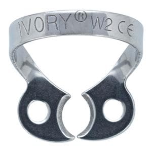 Ivory Rubber Dam Clamp Wingless Size W2 Ea