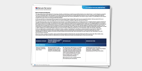 2024 Basis for GHG Reporting