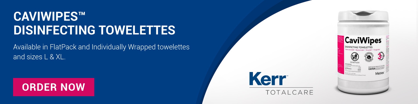 CaviWipes Packaging and Dispenser for Towelettes