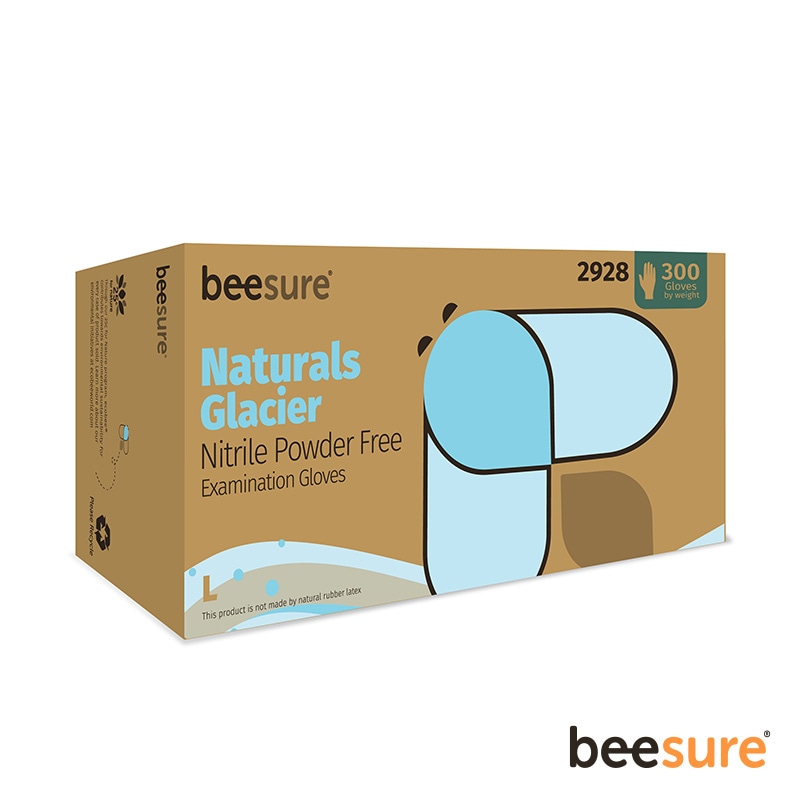 BeeSure &ndash; Naturals Glacier Nitrile Gloves